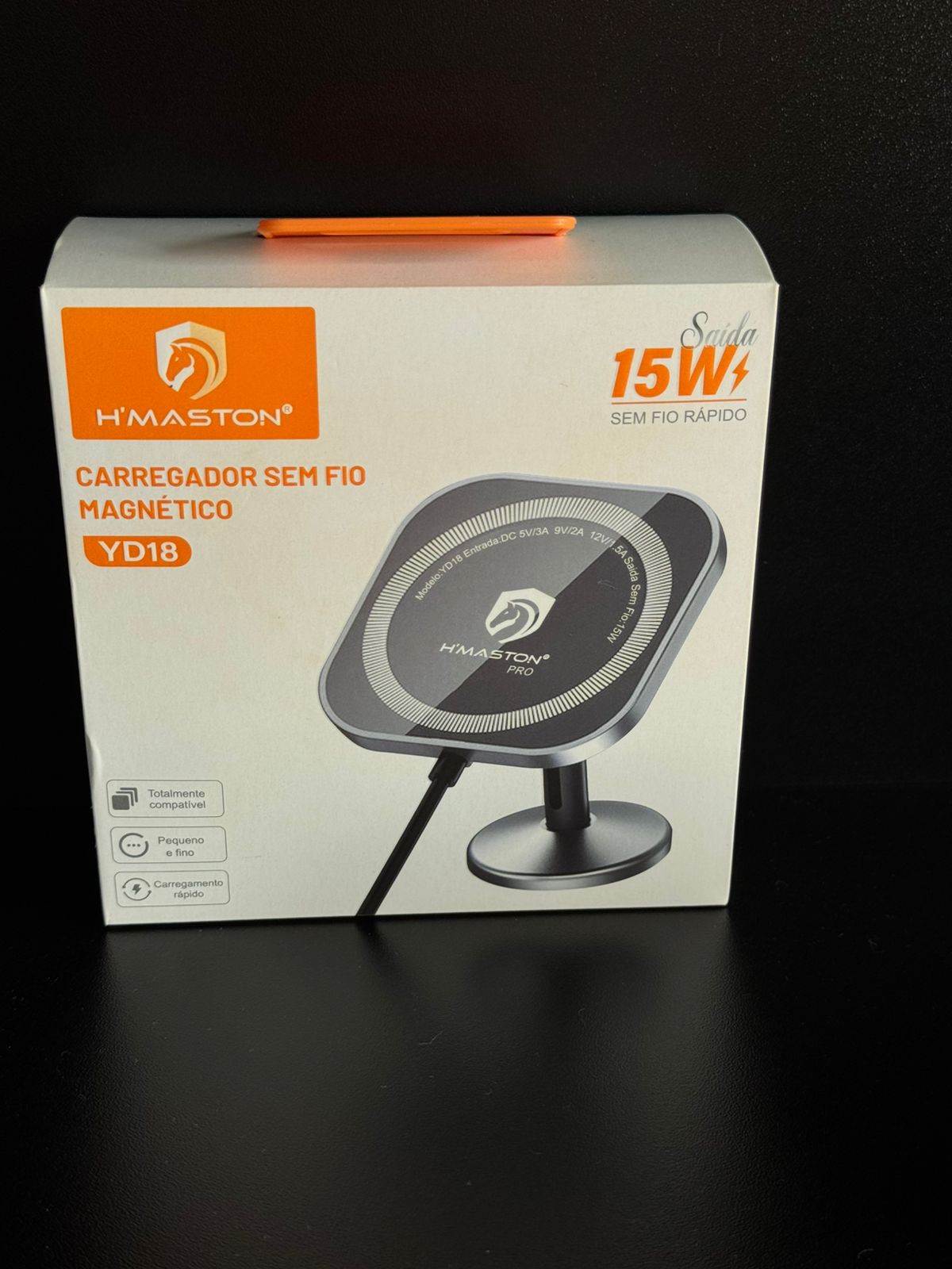 CARREGADOR S/FIO MAGNETICO YD18 H`MASTON