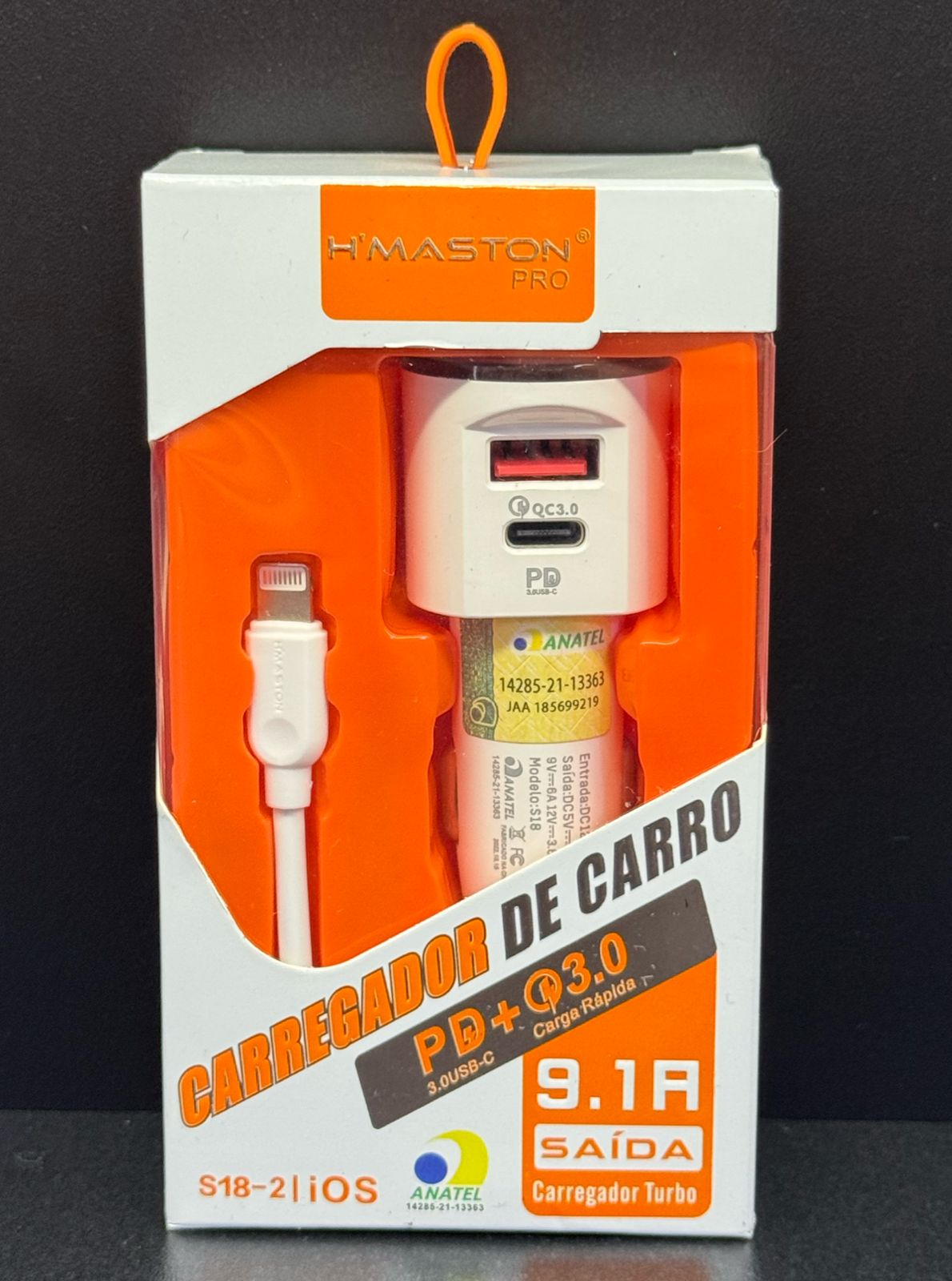 CARREGADOR VEICULAR S18-2 H`MASTON