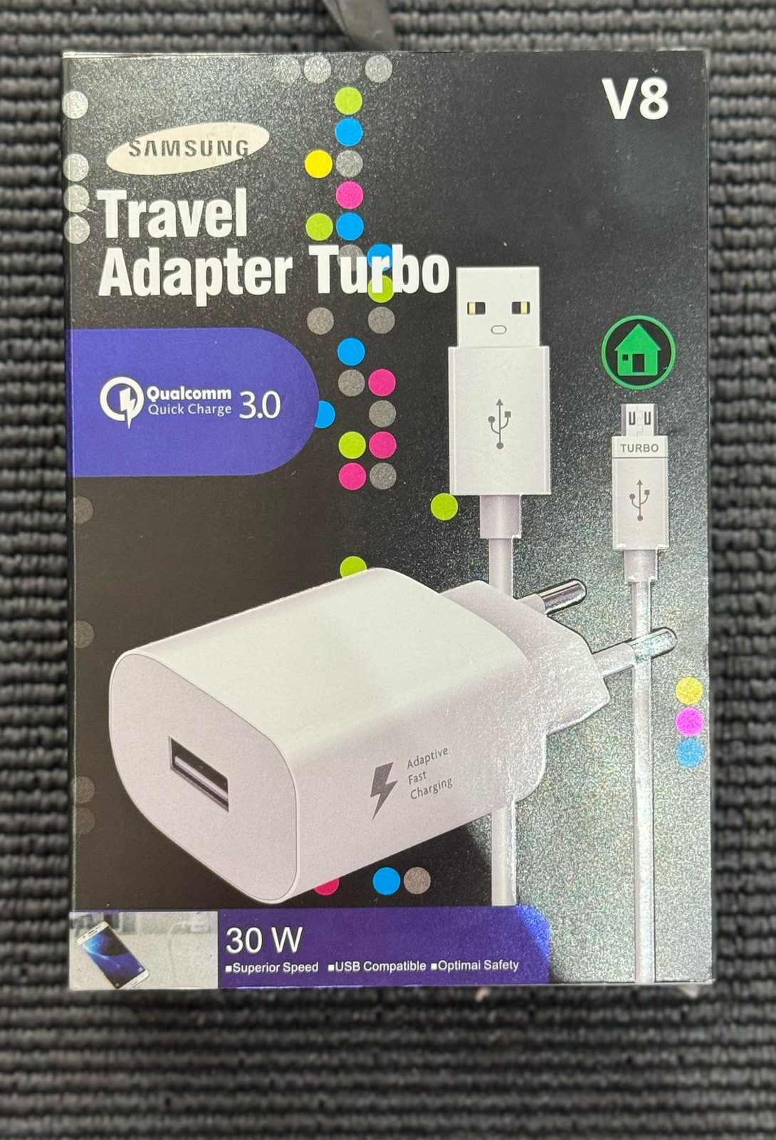 CARREGADOR COMPL 30W V8 SAMSUNG
